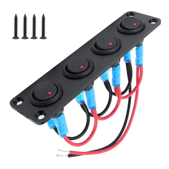 lixuesong Toggle Switches Panel with LED Breaker Circuits Breaker Starts Stop Control Car Accessories for Vehicle Boat Marine Use