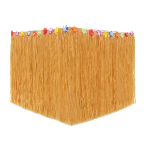 lixuesong Tropically Grass Table Skirt Hawaiian Themed Table Skirts Beach Parties Birthday Decoration