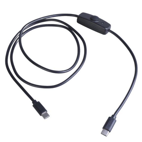 lixuesong USB Type C Data Cable with Power Switching Button Male to Male Charging Extension Cord Wire for LED Light Fan Desk Lamp