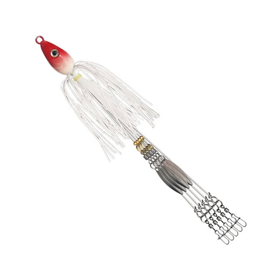 lixuesong Umbrella Fishing 5 Arms Umbrella Bass Lures Swimming Baits Bass Fishing Group Lures Swivels Spinner