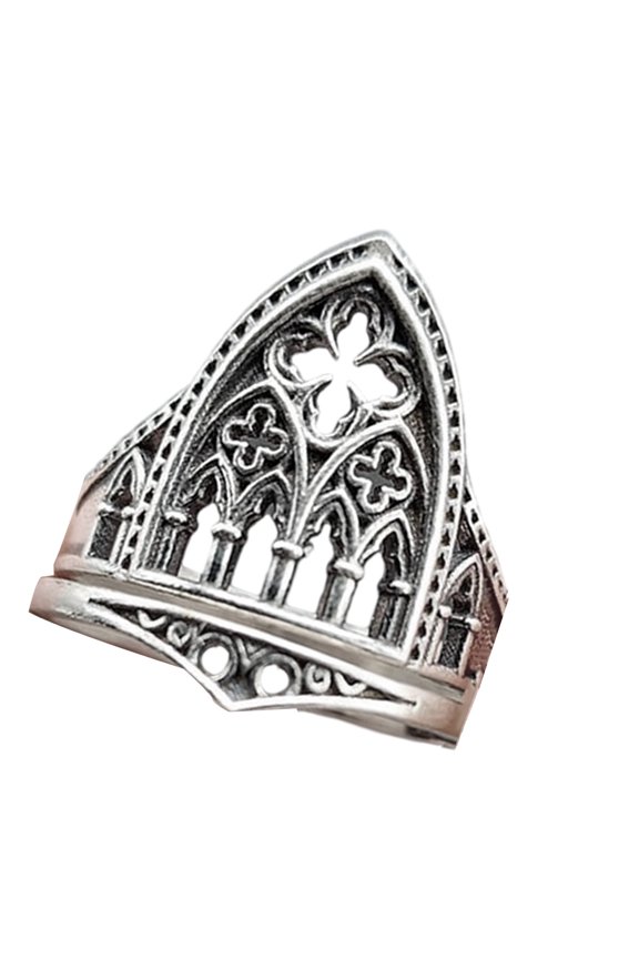 Unique Crosses Pattern Rings Elegant Alloy Rings Charm Featuring A Hollow Crosses Design For Fashion Lovers