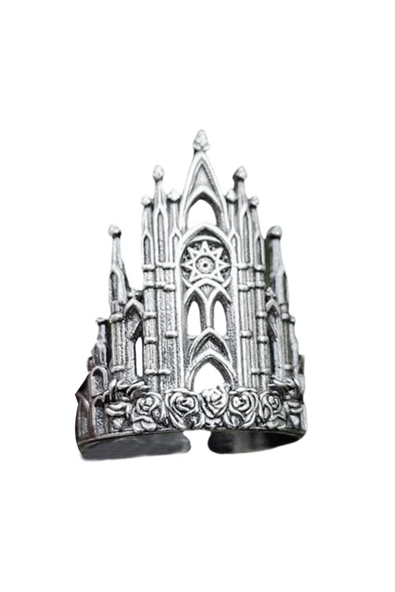 Unique Crosses Pattern Rings Elegant Alloy Rings Charm Featuring A Hollow Crosses Design For Fashion Lovers