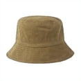 thumbnail image 1 of lixuesong Women Men Winter Warm Corduroy Bucket Hat Ribbed Solid Color Sunscreen Fisherman, 1 of 3