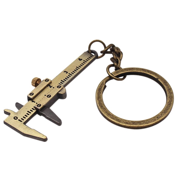 Portable Vernier Calipers Keychain Measuring Gauging Tools for Key Simulation Model Ruler Vernier Calipe