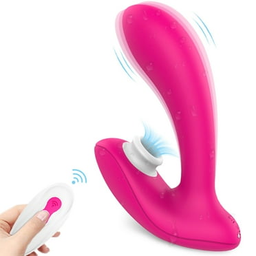 liyafei G Spot Dildo Vibrator, Sucking Vibrator with 9 Vibration Modes, Ultra Soft Silicone Vibrator, Adult Sex Toy for Vaginal Stimulation/Rose Red