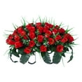 thumbnail image 1 of liyanJIAJU Home Decor Headstone Flower Saddle,Large Artificial Cemetery Flowers for Grave,Cemetery Memorial Flowers for Outdoor Tombstone Decorations (Red), 1 of 5
