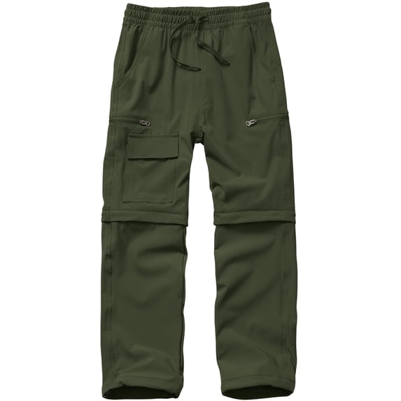 liyiyiyia Boys Cargo Pants Kids Convertible Zip Off Hiking Pants Outdoor Fishing Quick Dry
