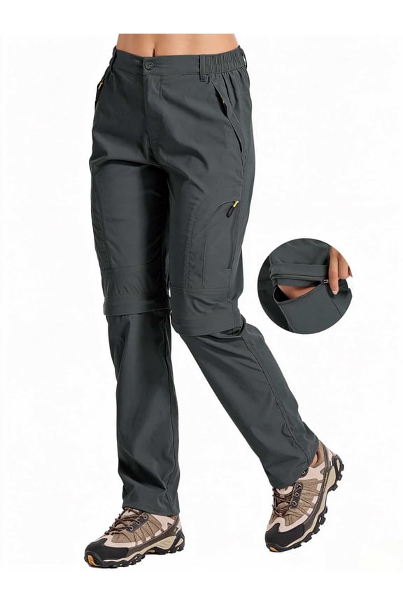 Cargo Pants Women Zip Off Fishing Hiking Pants Convertible to Shorts for Summer Outdoor Casual Trousers