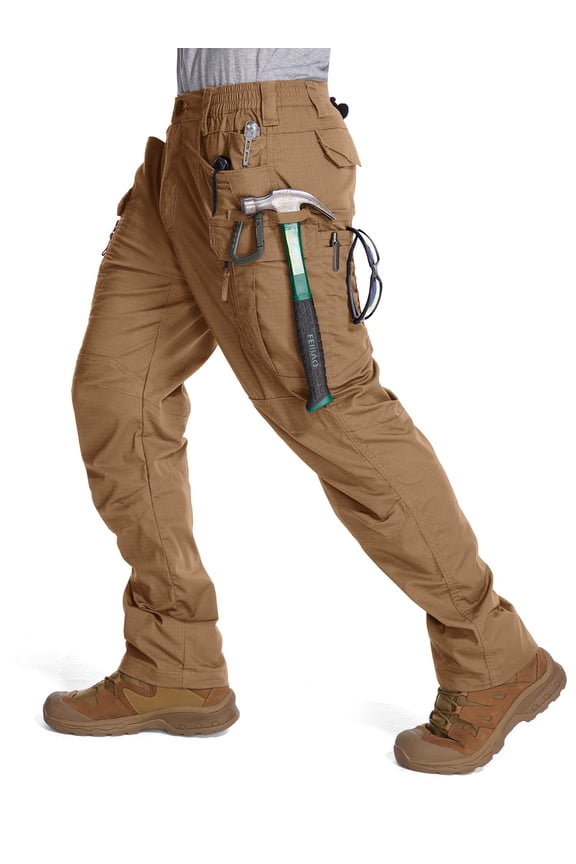 Cargo Work Pants for Men Lightweight Outdoor Hiking Pants Construction Pant Mens Rip Stop Trousers