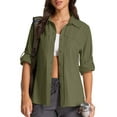 thumbnail image 1 of liyiyiyia Long Sleeve Fishing Shirts Women UPF Uv Sun Protection Shirts for Casual Work Safari Travel Cool Quick Dry Blouse, 1 of 7