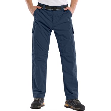 TACVASEN Men's Convertible Hiking Pants – Quick Dry Cargo Pants – Zip-Off Shorts