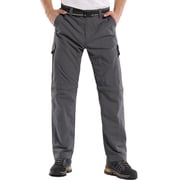 liyiyiyia Mens Convertible Hiking Cargo Pants Outdoor Quick Dry Zip Off Safari Trousers Lightweight Fishing Pant with Multi Pockets