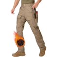 thumbnail image 1 of liyiyiyia Mens Ripstop Cargo Pants Fleece Lined Winter Insulated Water Resistant Work Utility Hiking Snow Pants, 1 of 7