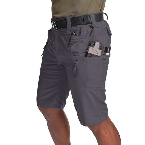 liyiyiyia Mens Shorts for Cargo Work Outdoor Casual Summer Shorts Relaxed Fit Multi-Pocket Solid Short