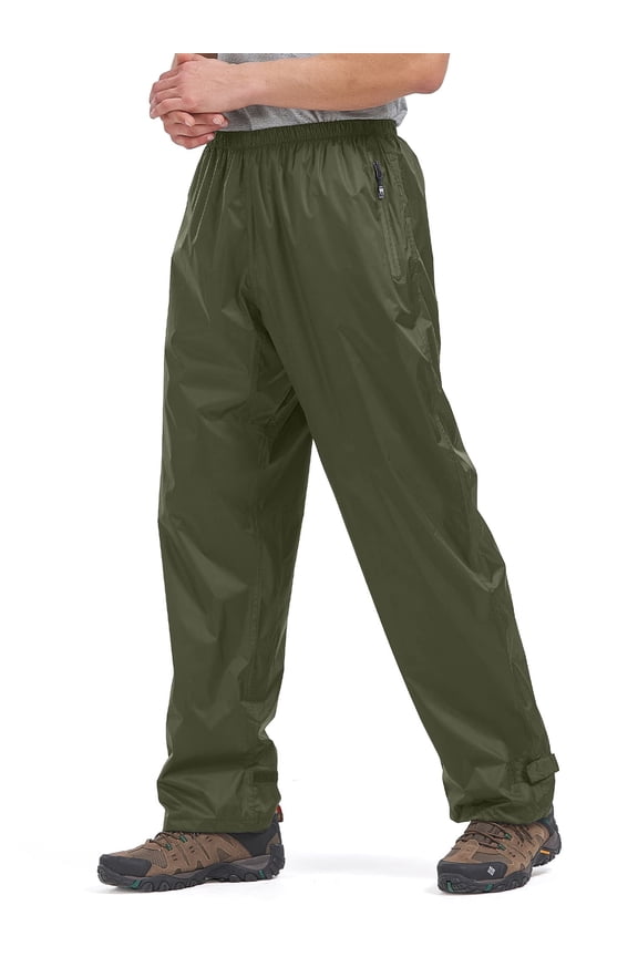 Waterproof Hiking Pants for men Windproof Rain Pants Lightweight Fishing Rain Over Pant Trousers for Outdoor Work Bikng Cycling
