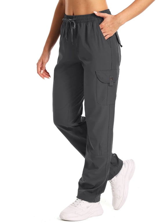 Women's Cargo Pants Outdoor Hiking Pants Lightweight Quick Dry Water Resistant Mountain Trouser with Multi Pockets