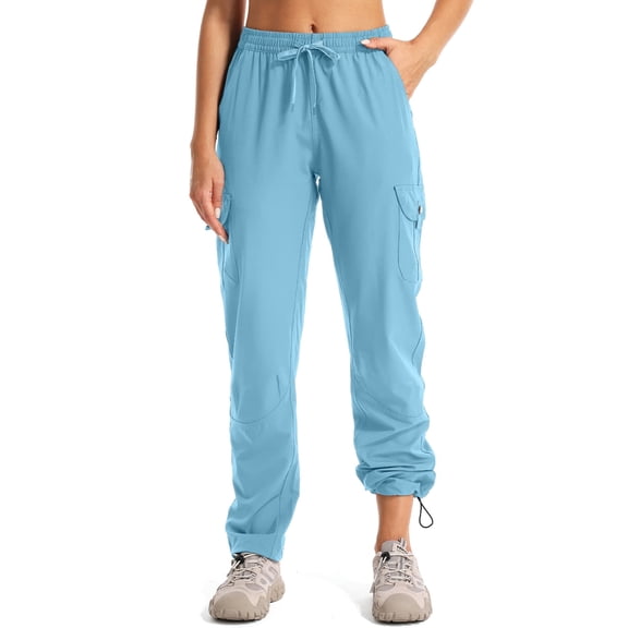 liyiyiyia Women's Cargo Pants Outdoor Hiking Pants Lightweight Quick Dry Water Resistant Mountain Trouser with Multi Pockets