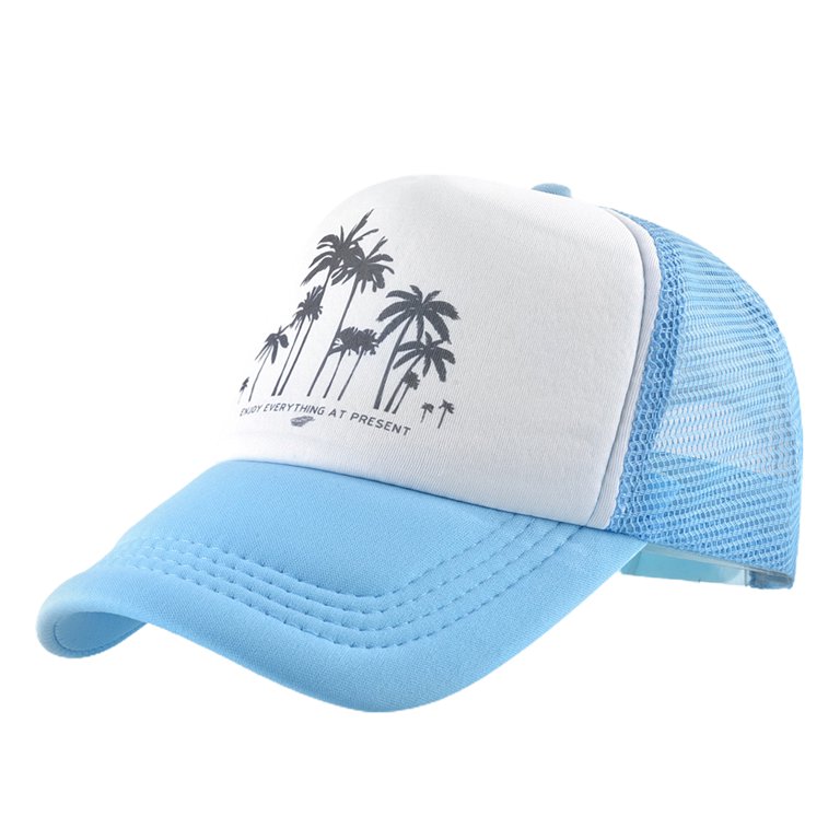 lizyue Men Baseball Hat Hollow Out Breathable Mesh Coconut Tree