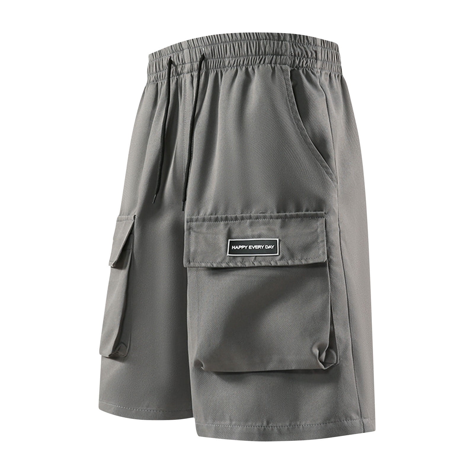 lkfuzj 3/4 Length Cargo Shorts for Men Summer Shorts Elasticated