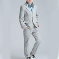 thumbnail image 1 of lkfuzj Boys Suits 4 Pieces Slim Fit Blazer Solid Color Shirt Coat Trousers Bow Tie Outfit Suit for Wedding, 1 of 5