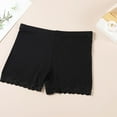 thumbnail image 1 of lkfuzj Girls Kid Shorts Solid Color Casual Leggings High Waisted Three Part Flat Angle Pants Cotton Shorts for 3-14 Years - Black, 1 of 6