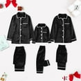 thumbnail image 1 of lkfuzj Matching Family Pajamas Sets Christmas Set PJS Cotton Long Sleeve Button Down Pajamas Top and Pants Jammies Sleepwear Loungewear - For Dad Black, 1 of 6