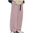 thumbnail image 1 of lkfuzj Men Winter Cargo Pants Trousers Multi Pocket Button Elasticated Trousers Cuffed Pants Comfortable Sweatpants Cool Pants Mens Trendy Trousers for Athletic Jogging Training Casual Pink, 1 of 6
