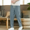 thumbnail image 1 of lkfuzj Men's All-Season Casual Jogger Pants with Elastic Waist & Pockets, Breathable Polyester Fabric, Stretchy Design for Running, Yoga, Gym, Outdoor & Daily Wear, 1 of 5