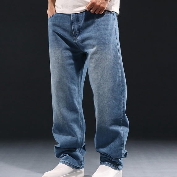 lkfuzj Men's All Season Elastic Waist Cargo Jeans | Vintage Nylon Spandex Pants for Outdoor Work Hiking