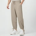 thumbnail image 1 of lkfuzj Men's All Seasons Elastic Waist Pocket Solid Color Outdoor Casual Jogger Pants Nylon Spandex, 1 of 8
