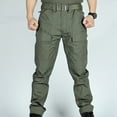 thumbnail image 1 of lkfuzj Men's All-season Breathable Polyester Cotton Multi-Pocket Cargo Pants with Elastic Waist for Outdoor Casual Daily Activities, 1 of 8