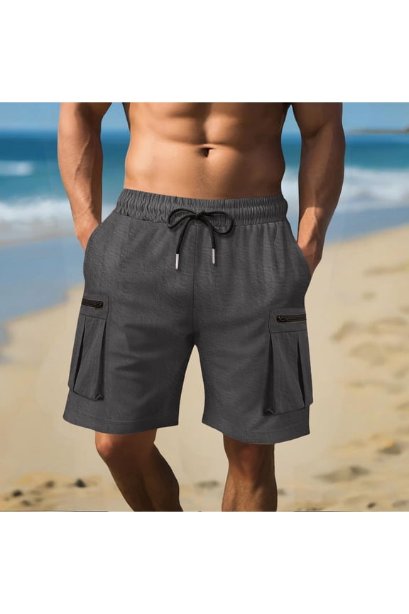 Men’s Breathable Workout Shorts with Elastic Waist & 3 Pockets | Quick-Dry Sports Shorts for Running, Gym & Casual Wear | Active Men’s Outdoor Shorts