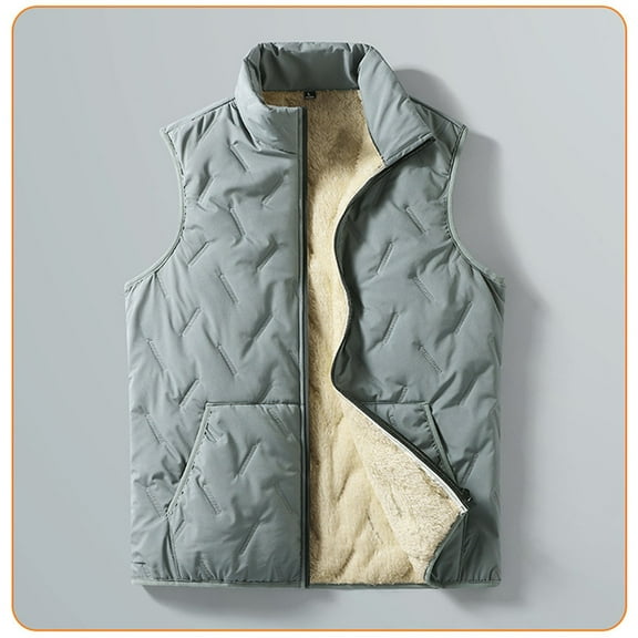 lkfuzj Men's Cargo Vest Jacket Work Outerwear Standing Collar Multiple Pockets Outdoor Photography Sports Jacket Coat - Green