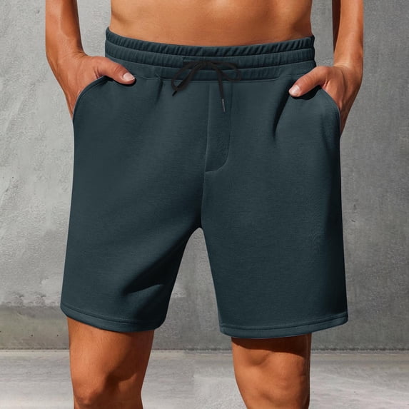 lkfuzj Men's Casual Activewear Shorts Stretch Drawstring Elastic Waist Hiking Work Pants Summer Lightweight Classic Multi Pockets Tactical Short Pants