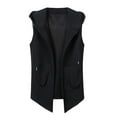 thumbnail image 1 of lkfuzj Men's Casual Hooded Vest Lightweight Sleeveless Hooded Jacket Fitness Vest Stylish Men's Vest Tops Cool Men's Tank Blouses Clothing -Black, 1 of 3