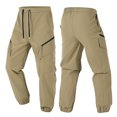 thumbnail image 1 of lkfuzj Men's Casual Sport Jogger Pants, Elastic Waist, Drawstring, Pockets, Solid Color, Comfortable, Polyester, S-2XL, for Running, Hiking, Yoga, Daily Wear, 1 of 7