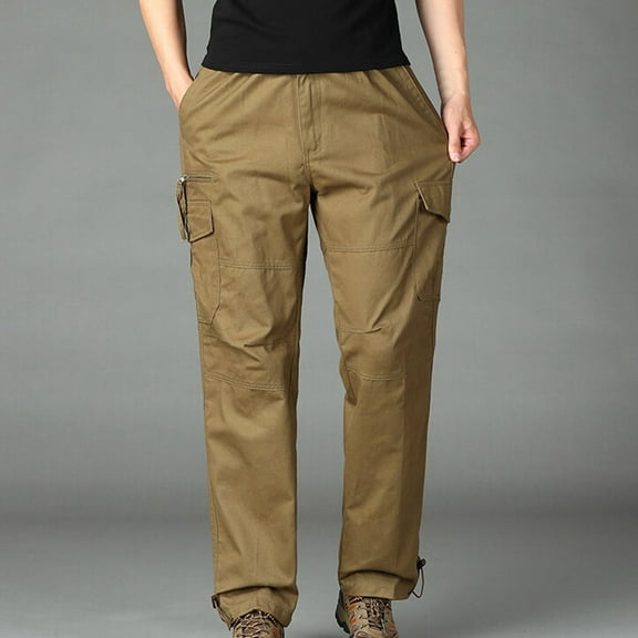 lkfuzj Men's Casual Sports Pants Summer Outdoor Trousers | Elastic Waist Drawstring, Breathable Comfortable, Versatile for Daily Wear & Outdoor Activities