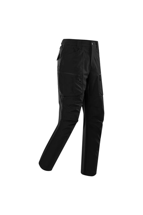 Men's Outdoor Waterproof Cargo Pants, Elastic Waist, Breathable Nylon-Spandex, Casual Hiking, Jogging, and Daily Wear Pants for All Seasons