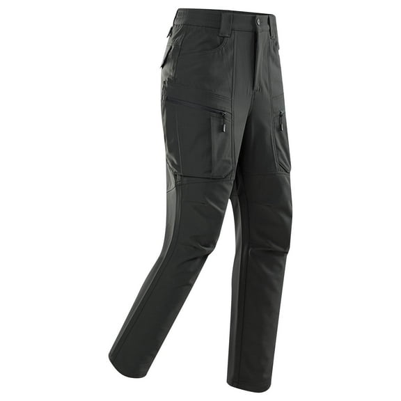 lkfuzj Men's Outdoor Waterproof Cargo Pants, Elastic Waist, Breathable Nylon-Spandex, Casual Hiking, Jogging, and Daily Wear Pants for All Seasons