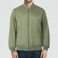 thumbnail image 1 of lkfuzj Men's Shirt Jacket Solid Color Lightweight Outdoor Overshirt Casual Thin Loose Fitting Long Sleeved Jacket Outwear - Green, 1 of 1