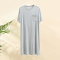 thumbnail image 1 of lkfuzj Men's Soft Cotton Polyester Sleepwear with Long Sleeve & Relaxed Fit, Breathable Lightweight Robe for Bedroom Home Gym Beach, Casual Solid Color Nightgown, 1 of 9