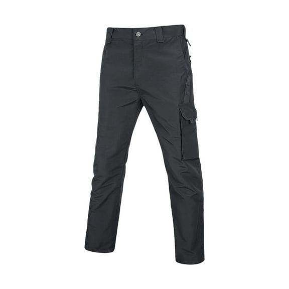 lkfuzj Men's Solid Color Workwear Pants - Drawstring Elastic Waistband, Multi Pocket Comfortable Breathable, Fashionable All Seasons, Leisure Outdoor Walking Fitness Home Outside Use