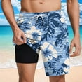 thumbnail image 1 of lkfuzj Men's Summer Breathable Polyester Casual Shorts with Elastic Waist and Multiple Pockets for Outdoor Beach Daily Activities, 1 of 6