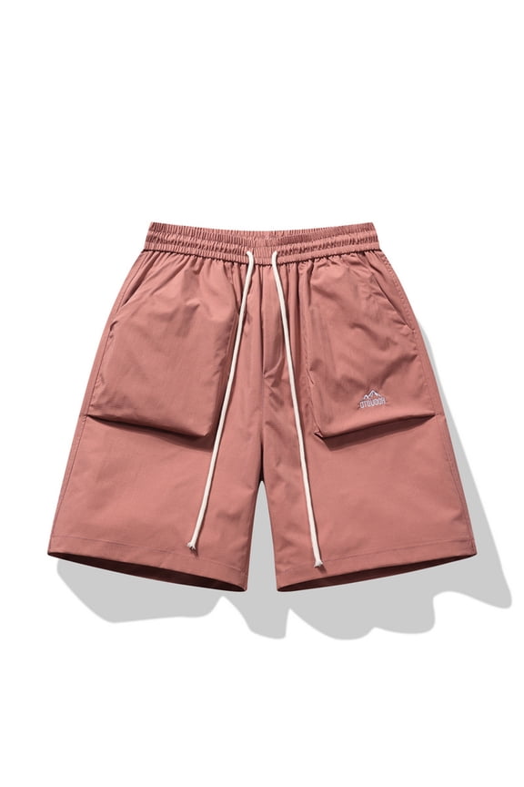 Men's Summer Elastic Waist Cargo Shorts | Breathable Polyester Quick-Dry for Workout Swimming