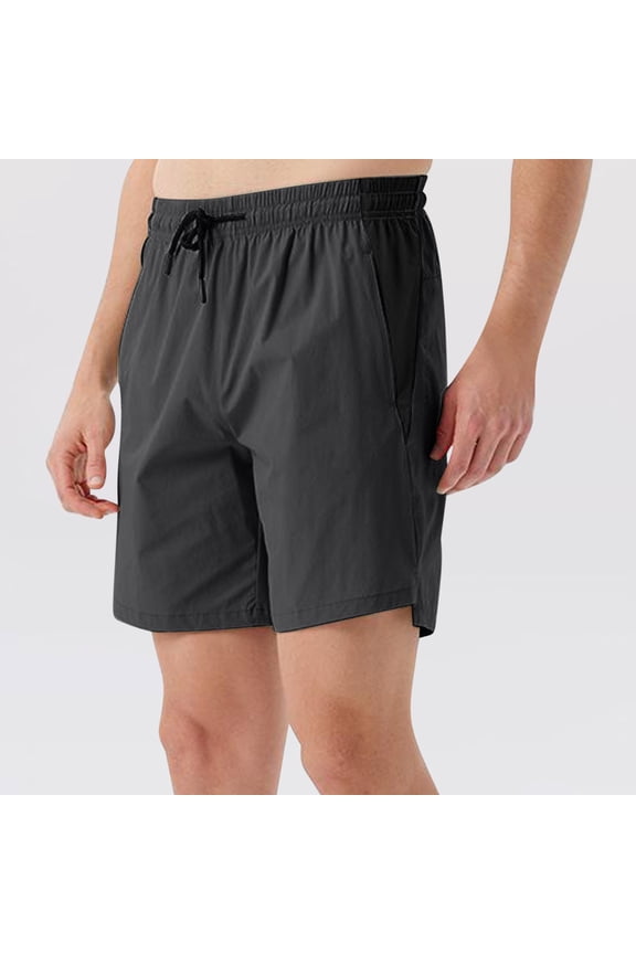Men's Summer Lightweight Breathable Polyester Spandex Sports Shorts with Mesh Lining Pockets Elastic Waist for Running Gym Swimming Outdoor