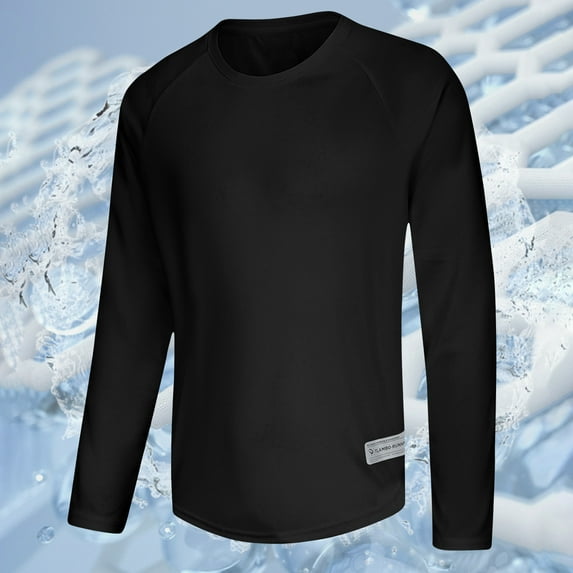lkfuzj Men's Summer Solid Color Lightweight Breathable And Solid Color Long Sleeved Mens Regular Fit Dress Shirt Cool TShirts Tops For Men Black