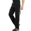 thumbnail image 1 of lkfuzj Mens Fashion Baggy Trousers Casual Outdoors Cargo Pants Cotton Ripstop Hiking Work Pants Comfort Casual Outdoor Pants with Multi Pockets Black, 1 of 5