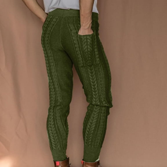 lkfuzj Mens Fashion Trousers Elastic Waist Lace-Up Knit Leg Sweatpants Lightweight Workout Cargo Sweatpants Athletic Pants Casual Joggers with Pocket Army Green