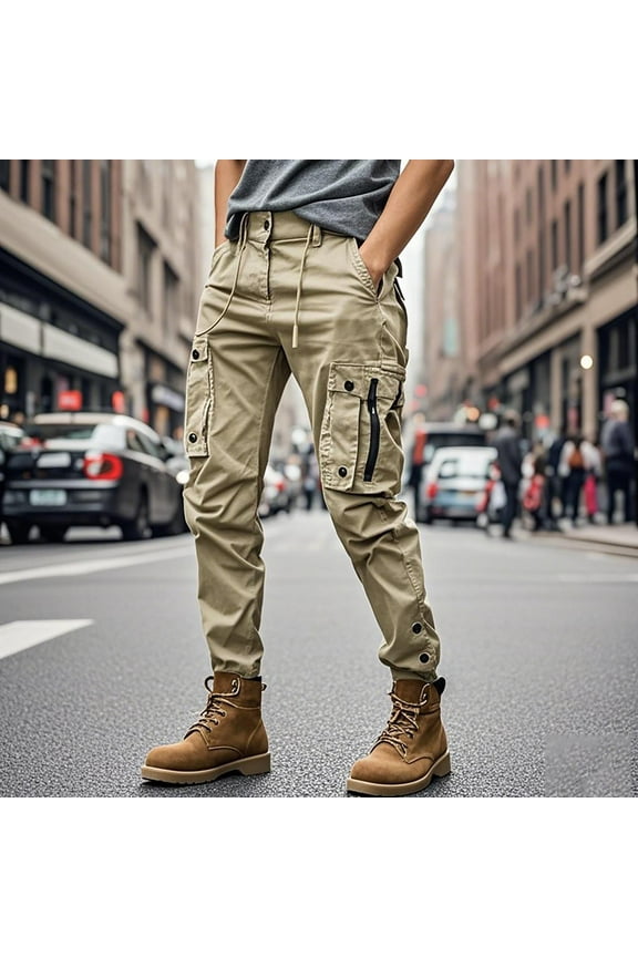 Mens Jeans Combat Trousers Stretch Slim Fit Denim Joggers Durable Combat Pants Gym Sweatpants Track Bottoms Outdoor Camping Hiking Outfits with Multiple Pockets