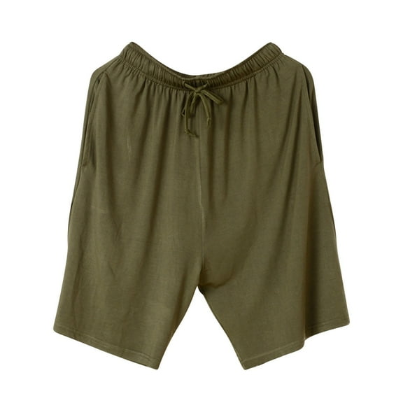 lkfuzj Pyjamas Bottoms Short for Men Cotton Comfy Men's Shorts Trouser Sleeping Shorts with Pocket Drawstring Running Outdoor Jogging Sports Lounge Pants